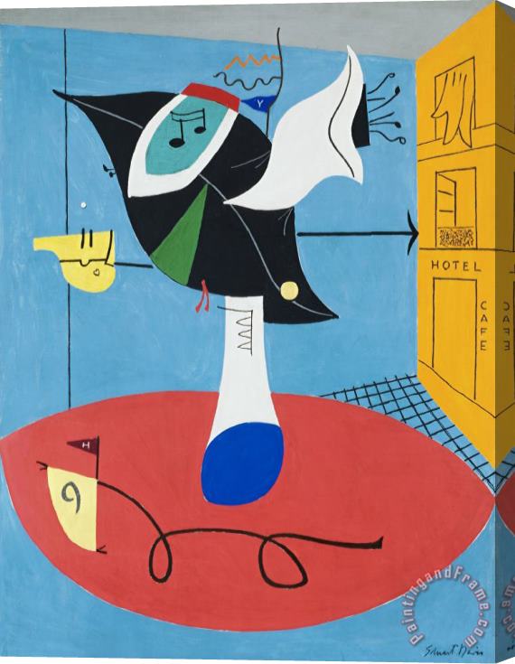 Stuart Davis Still Life with Flowers Stretched Canvas Painting / Canvas Art