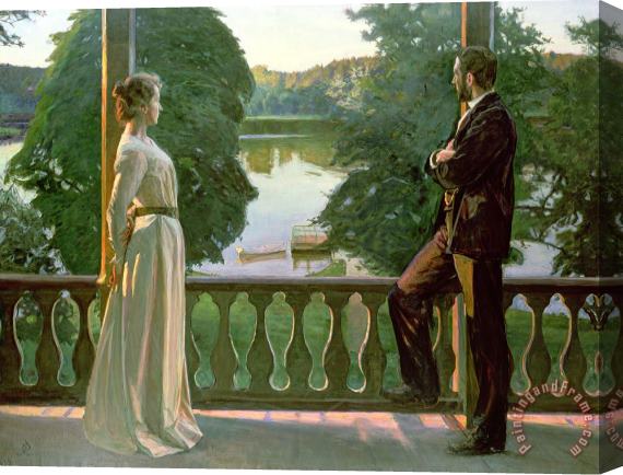 Sven Richard Bergh Nordic Summer Evening Stretched Canvas Painting / Canvas Art