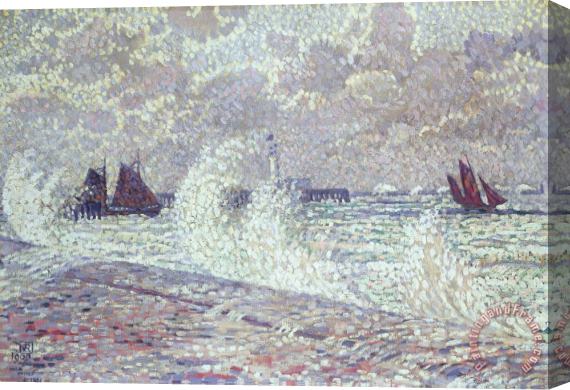 Theo van Rysselberghe The Sea during Equinox Boulogne-sur-Mer Stretched Canvas Print / Canvas Art