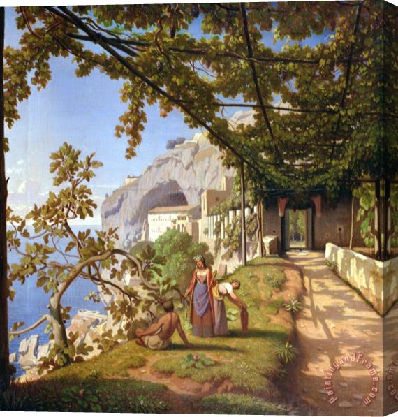 Theodore Aligny View of Capri Stretched Canvas Painting / Canvas Art
