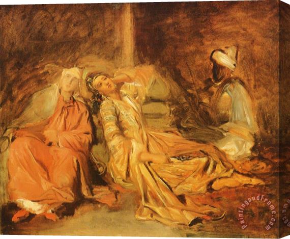 Theodore Chasseriau Harem Stretched Canvas Painting / Canvas Art