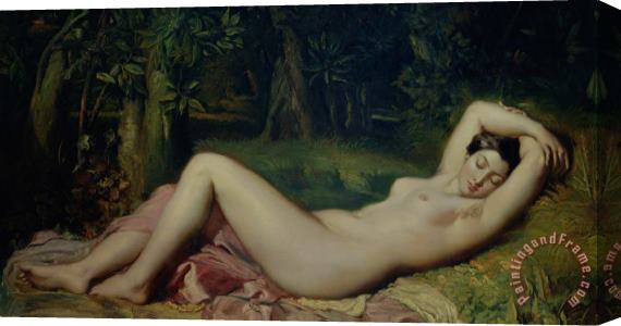 Theodore Chasseriau Sleeping Nymph Stretched Canvas Painting / Canvas Art