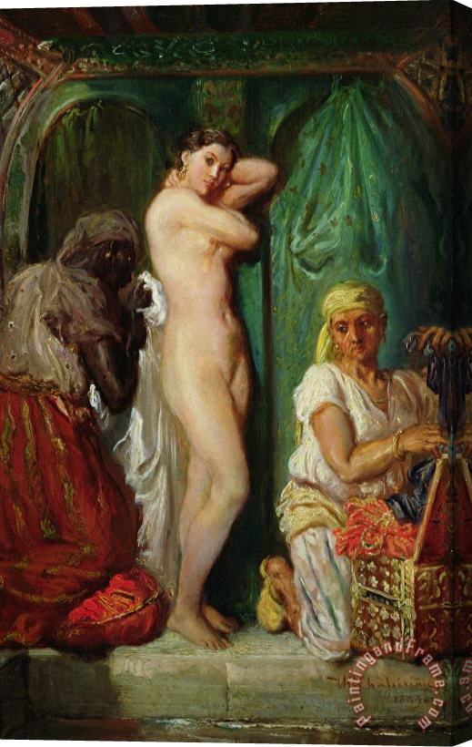 Theodore Chasseriau The Bath in the Harem Stretched Canvas Painting / Canvas Art