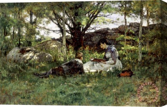 Theodore Clement Steele A June Idyl Stretched Canvas Print / Canvas Art