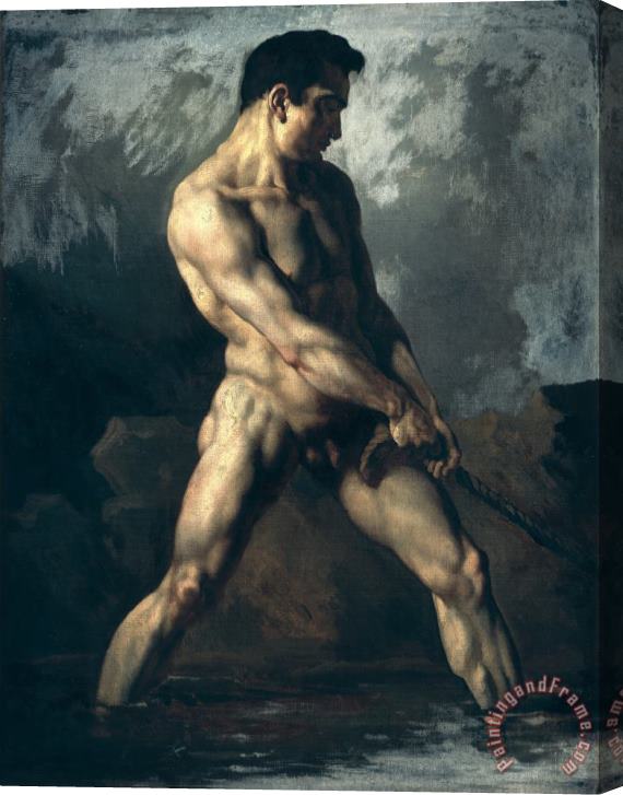 Theodore Gericault Study of a Male Nude Stretched Canvas Print / Canvas Art