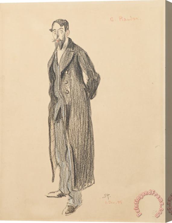 Theophile Alexandre Steinlen Portrait of Gabriel Randon (jehan Rictus) Stretched Canvas Print / Canvas Art