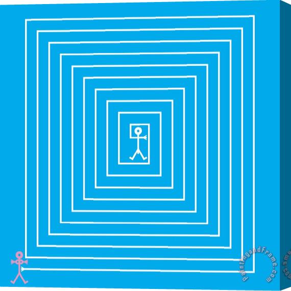 Thisisnotme Male Maze Icon Stretched Canvas Print / Canvas Art
