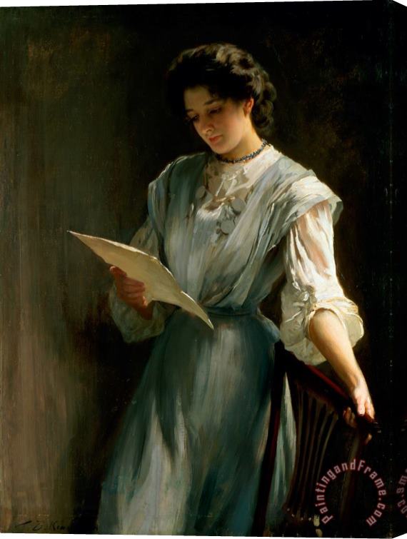 Thomas Benjamin Kennington Reading the Letter Stretched Canvas Painting / Canvas Art