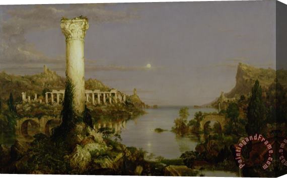 Thomas Cole The Course of Empire - Desolation Stretched Canvas Painting / Canvas Art