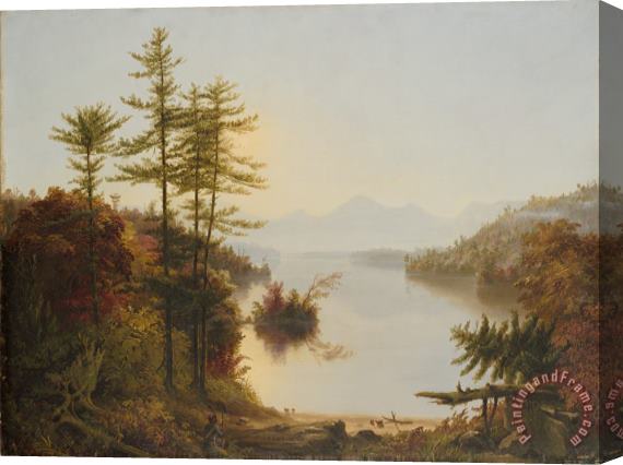 Thomas Cole View on Lake Winnipiseogee Stretched Canvas Painting / Canvas Art