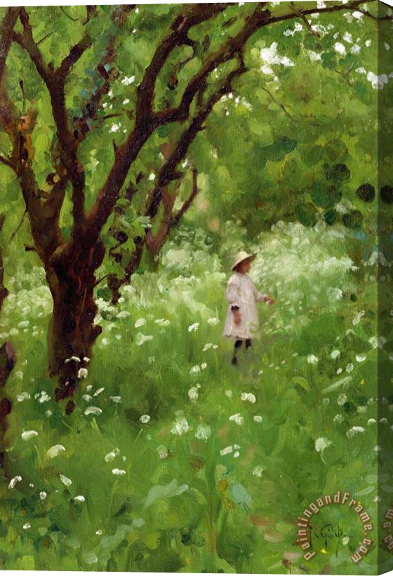 Thomas Cooper Gotch The Orchard Stretched Canvas Painting / Canvas Art
