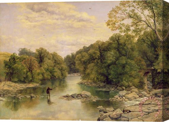 Thomas Creswick The River Tees at Rokeby Stretched Canvas Print / Canvas Art