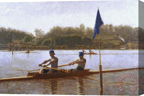 Thomas Eakins Biglen Brothers Turning The Stake Stretched Canvas Print / Canvas Art