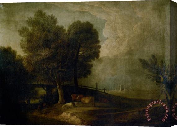 Thomas Gainsborough Figures with Cattle in a Landscape Stretched Canvas Painting / Canvas Art