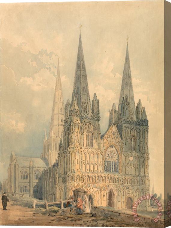 Thomas Girtin Lichfield Cathedral, Staffordshire Stretched Canvas Painting / Canvas Art