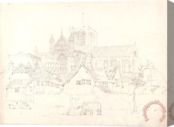 Thomas Girtin Winchester Cathedral, Hampshire, From The North East Stretched Canvas Painting / Canvas Art