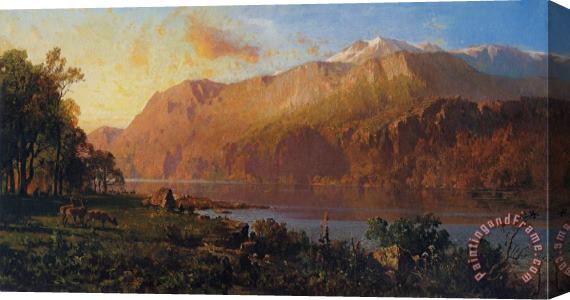 Thomas Hill Emerald Lake Near Tahoe Stretched Canvas Print / Canvas Art