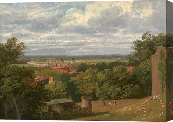 Thomas Hofland Greenwich Hospital From The Observatory with a Distant View of London Stretched Canvas Painting / Canvas Art
