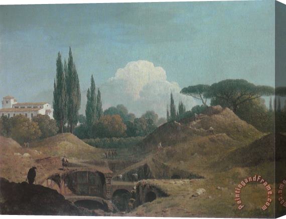 Thomas Jones An Excavation of an Antique Building in a Cava in The Villa Negroni, Rome Stretched Canvas Painting / Canvas Art