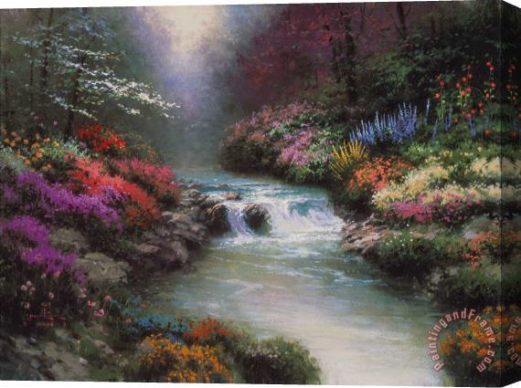Thomas Kinkade Beside Still Waters Stretched Canvas Print / Canvas Art Thomas Kinkade Beside Still Waters Stretched Canvas Print / Canvas Art
