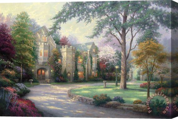 Thomas Kinkade Beyond Summer Gate Stretched Canvas Painting / Canvas Art