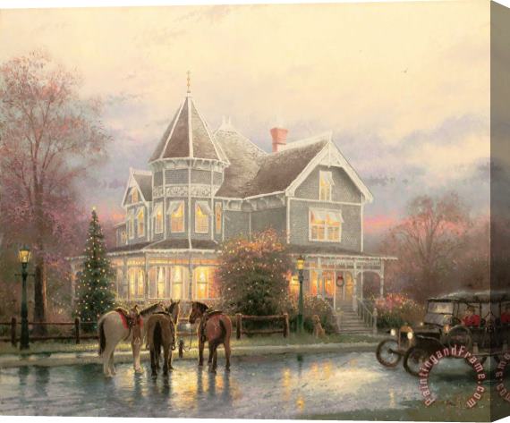 Thomas Kinkade Christmas Memories Stretched Canvas Painting / Canvas Art