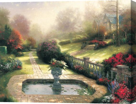 Thomas Kinkade Gardens Beyond Autumn Gate Stretched Canvas Print / Canvas Art Thomas Kinkade Gardens Beyond Autumn Gate Stretched Canvas Print / Canvas Art
