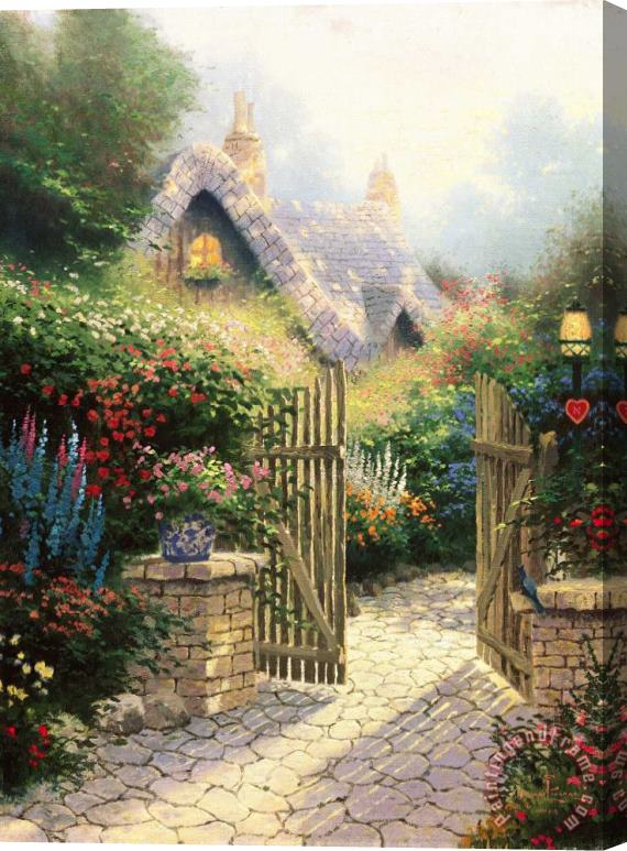 Thomas Kinkade Hidden Cottage Ii Stretched Canvas Painting / Canvas Art