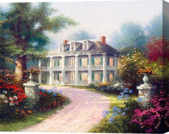 Thomas Kinkade Homestead House Stretched Canvas Painting / Canvas Art