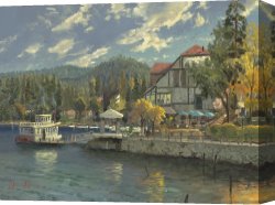 Bellano on Lake Como Canvas Prints - Lake Arrowhead by Thomas Kinkade