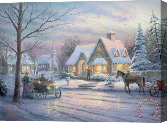 Thomas Kinkade Memories of Christmas Stretched Canvas Painting / Canvas Art