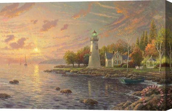 Thomas Kinkade Serenity Cove Stretched Canvas Print / Canvas Art