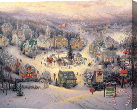 Thomas Kinkade St. Nicholas Circle Stretched Canvas Print / Canvas Art