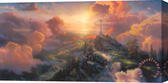 Thomas Kinkade The Cross Stretched Canvas Painting / Canvas Art