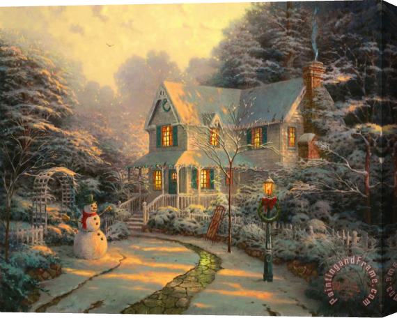 Thomas Kinkade The Night Before Christmas Stretched Canvas Painting / Canvas Art