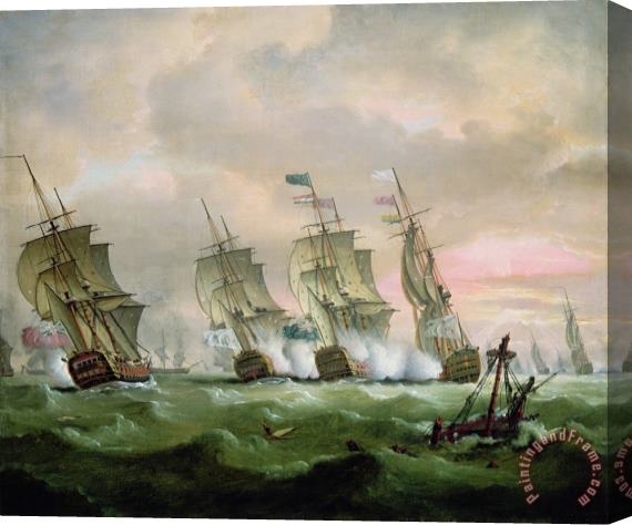 Thomas Luny Admiral Sir Edward Hawke defeating Admiral de Conflans in the Bay of Biscay Stretched Canvas Painting / Canvas Art