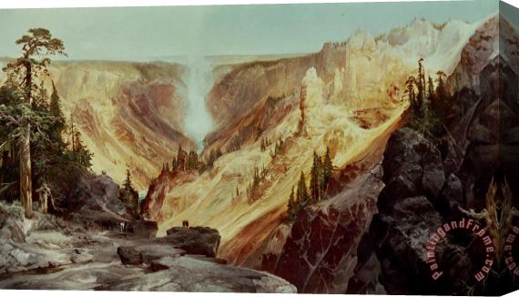 Thomas Moran The Grand Canyon of the Yellowstone Stretched Canvas Painting / Canvas Art