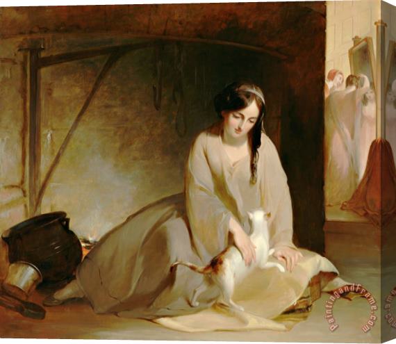 Thomas Sully Cinderella at The Kitchen Fire Stretched Canvas Painting / Canvas Art