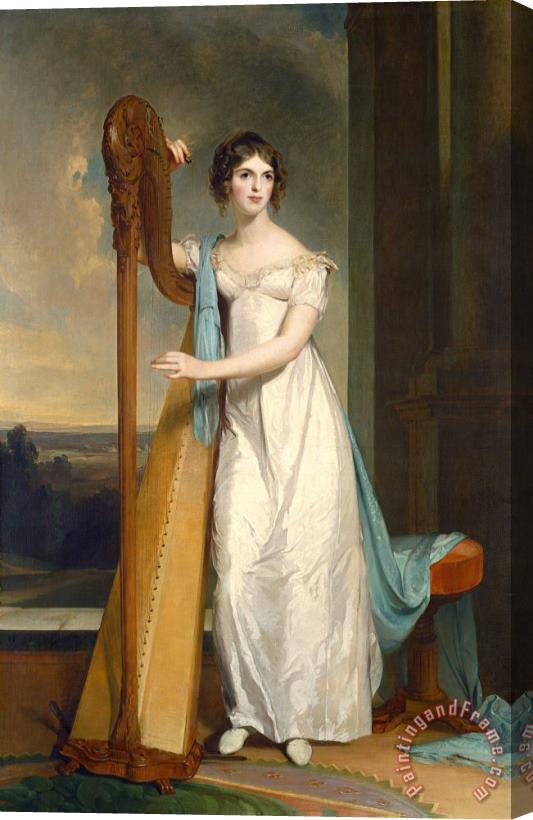 Thomas Sully Lady with a Harp: Eliza Ridgely Stretched Canvas Painting / Canvas Art