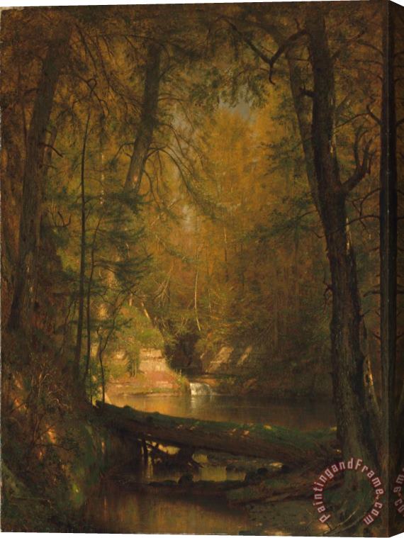Thomas Worthington Whittredge The Trout Pool Stretched Canvas Painting / Canvas Art