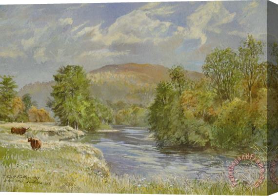 Tim Scott Bolton River Spey - Kinrara Stretched Canvas Print / Canvas Art