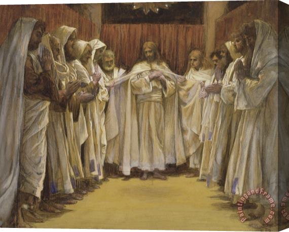 Tissot Christ with the twelve Apostles Stretched Canvas Painting / Canvas Art