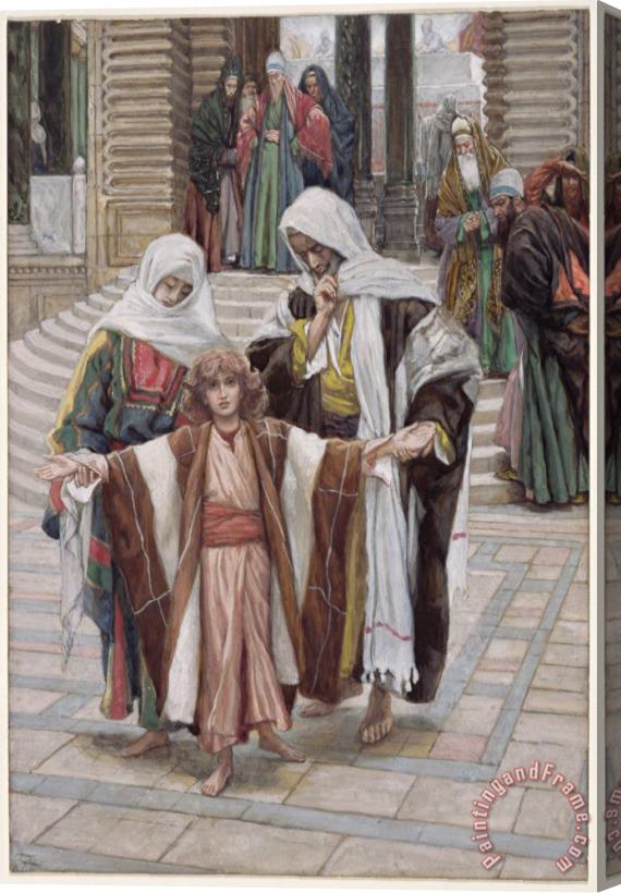 Tissot Jesus Found in the Temple Stretched Canvas Painting / Canvas Art