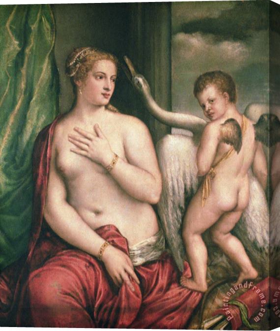 Titian Leda and the Swan Stretched Canvas Painting / Canvas Art