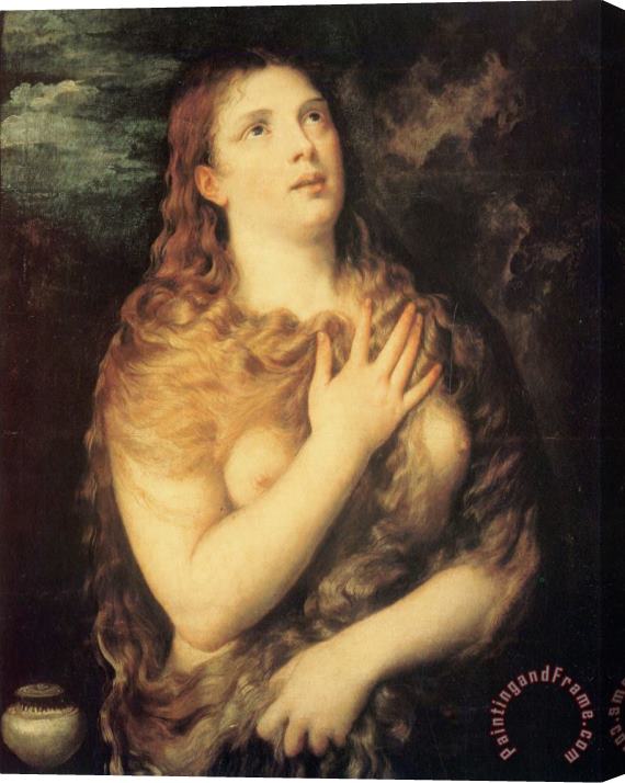 Titian Mary Magdalen Repentant Stretched Canvas Print / Canvas Art