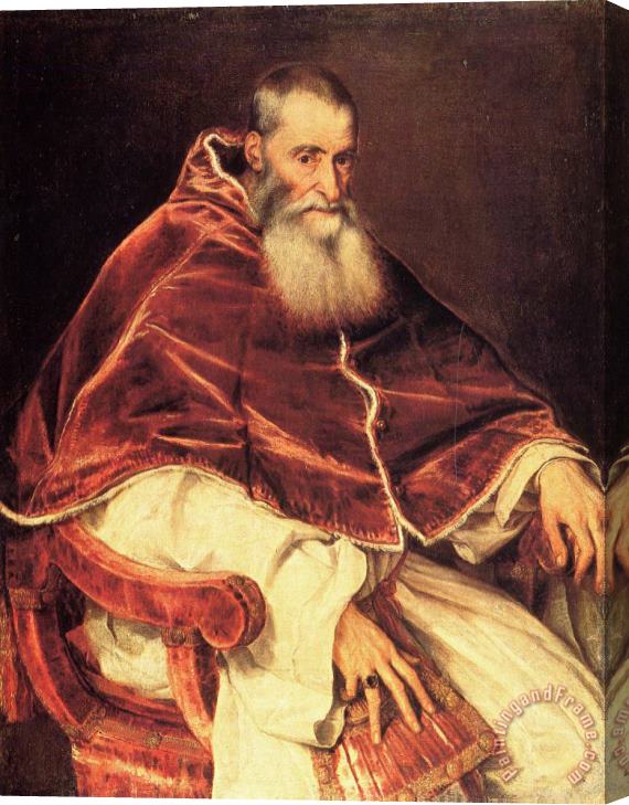 Titian Pope Paul Stretched Canvas Print / Canvas Art
