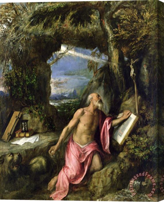 Titian Saint Jerome Stretched Canvas Print / Canvas Art