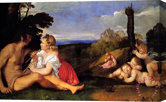 Titian The Three Ages of Man Stretched Canvas Painting / Canvas Art