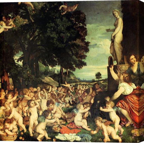 Titian The Worship of Venus Stretched Canvas Print / Canvas Art