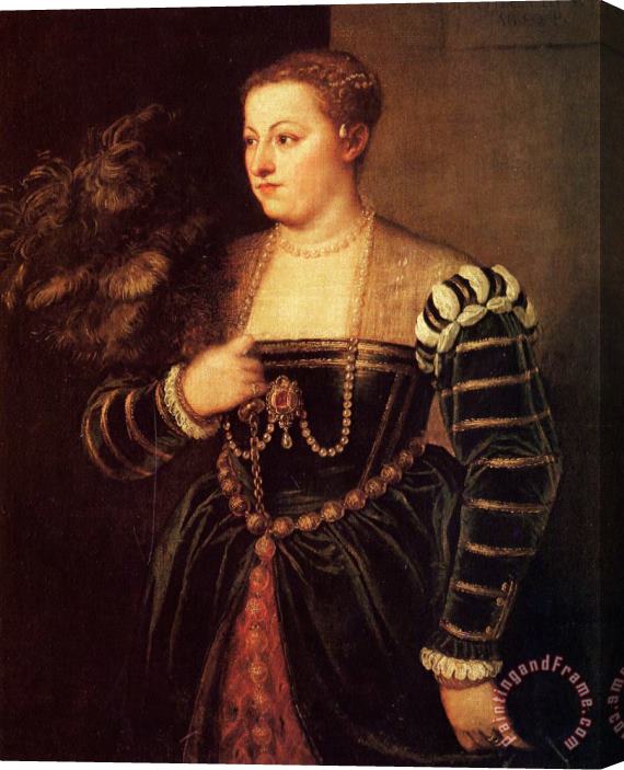 Titian Titian's Daughter, Lavinia Stretched Canvas Print / Canvas Art